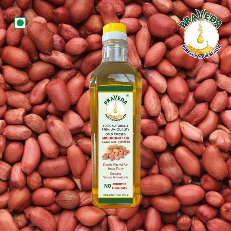 PRAVEDA Coldpress Groundnut Oil - 1Litre