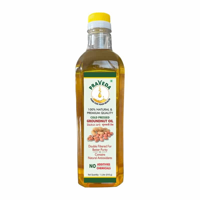 PRAVEDA Coldpress Groundnut Oil - 1Litre - Image 2