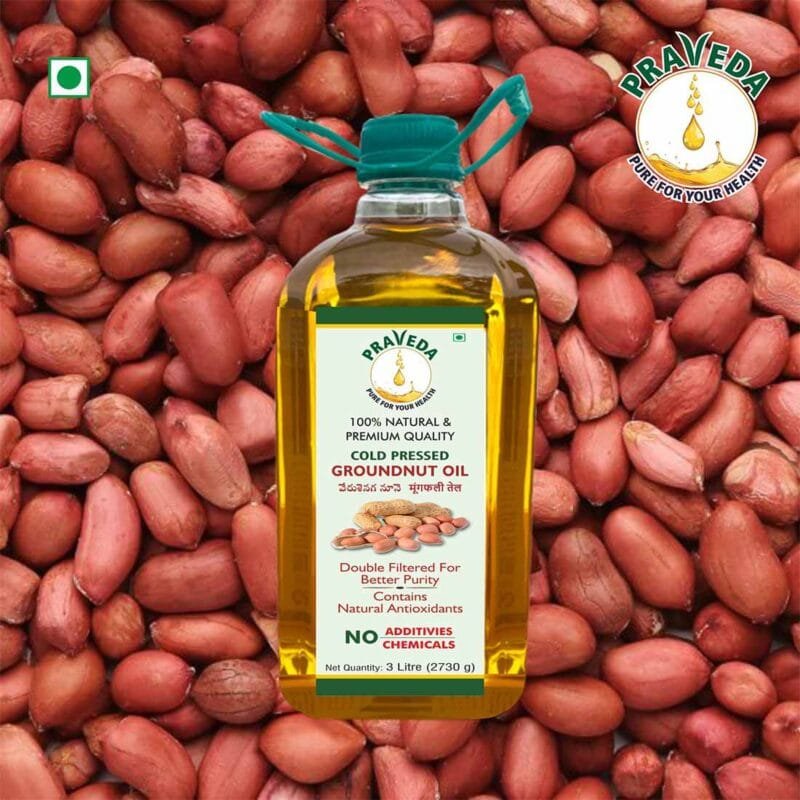 PRAVEDA Coldpress Groundnut Oil - 3Litre