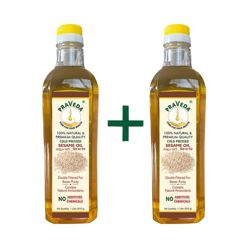 PRAVEDA Coldpress Sesame Oil - 1+1 Litre (Combo Offer) - Image 2